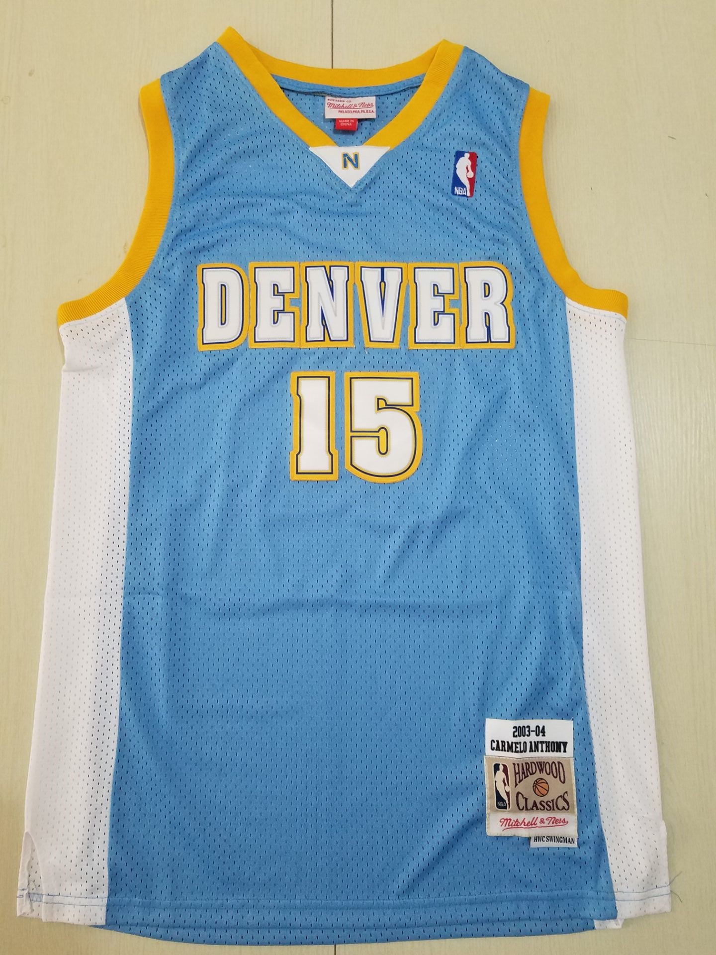 Men Denver Nuggets #15 Jokic light Blue Game Nike NBA Jerseys